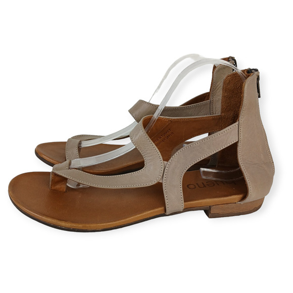 Bueno SZ EU41/US10 Tia Hand Crafted Leather Sandal Light Brown - Picture 4 of 8